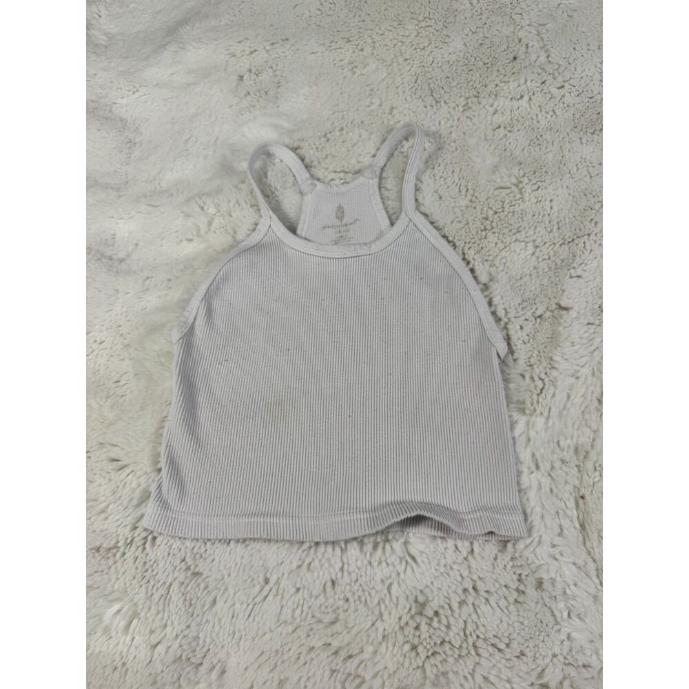 FP Movement Free People White Ribbed Tank Top Women's
